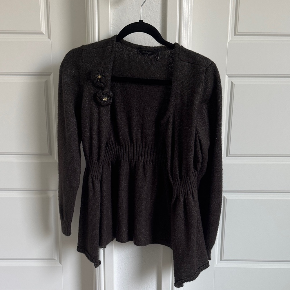 Daisy Fuentes Dark Brown Women's Cardigan